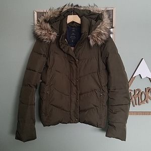 Olive Green Puffer Jacket